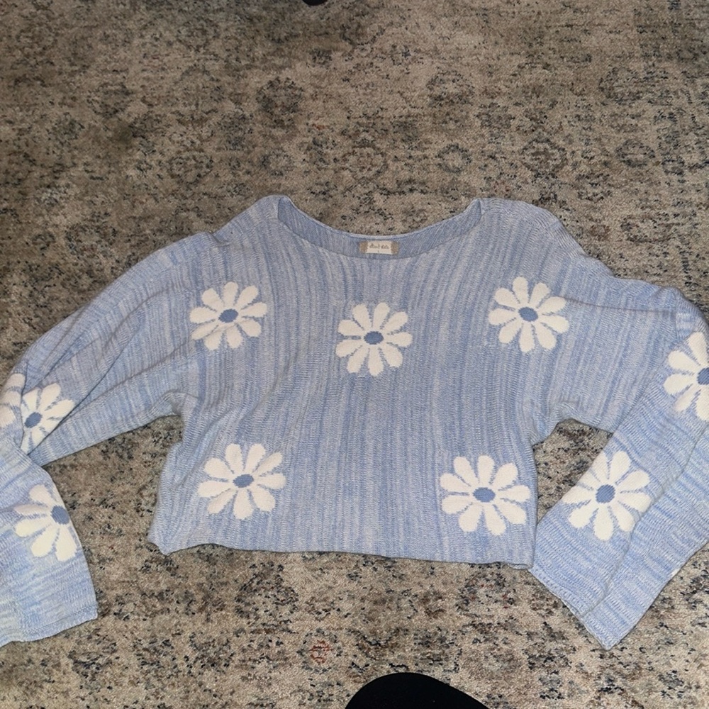 Altard state cropped flower sweater